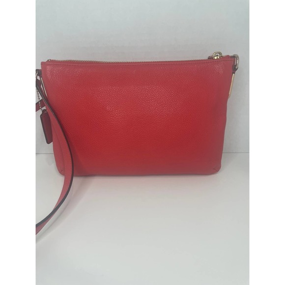 Coach Adjustable Strap Crossbody Purse Pebbled Leather - Picture 7 of 13